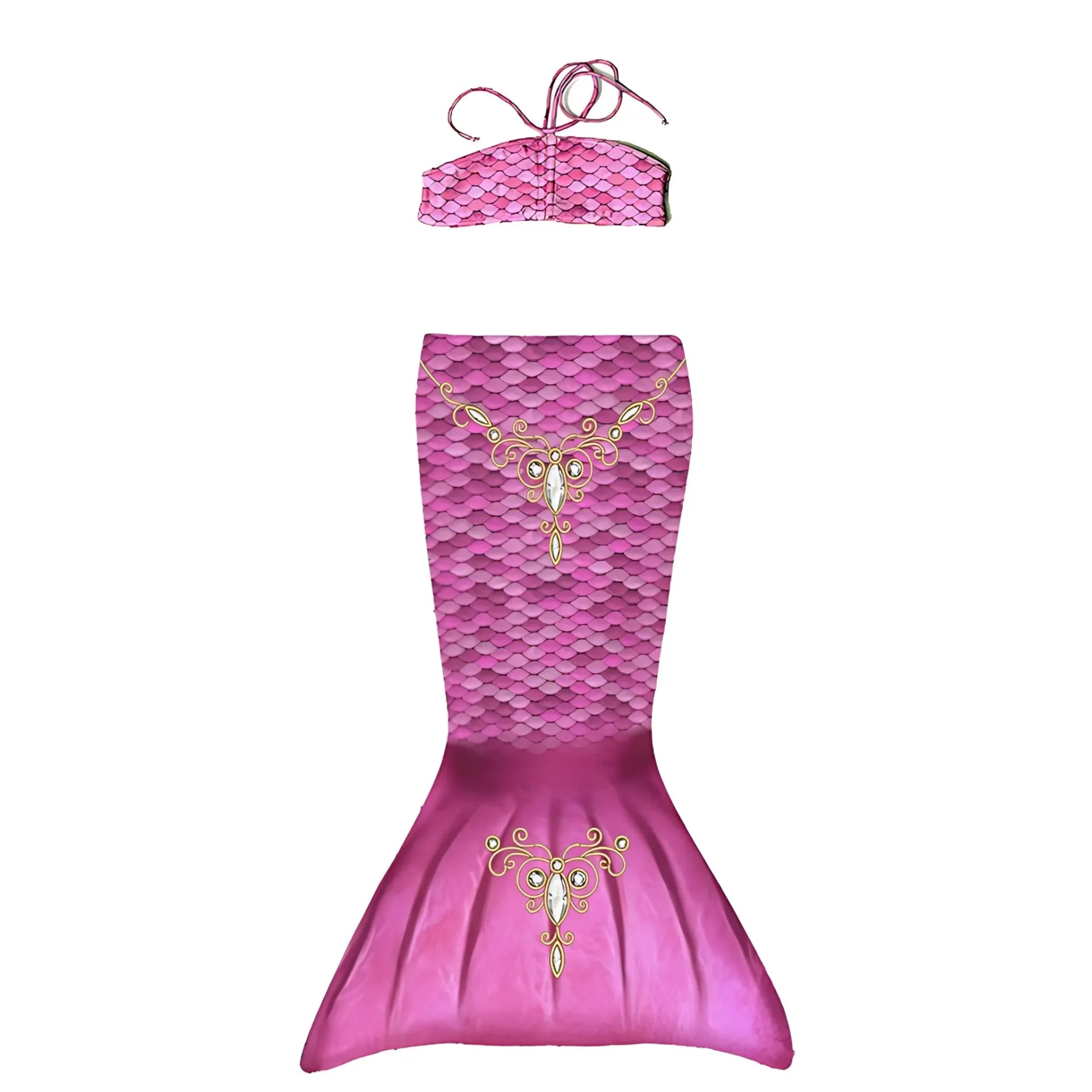 Kuaki Mermaids Deniz Kızı 2'li Takım Bikini Kostüm Seti Princess