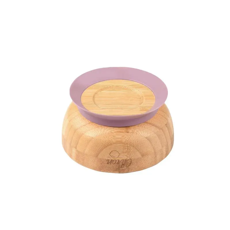 Citron Vakum Tabanlı Organik Bambu Kase Seti - Blush Pink