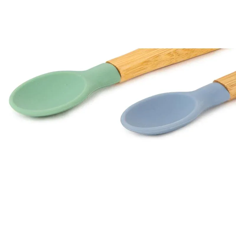 Citron 2'li Organik Bambu Kaşık Seti - Green/Blue