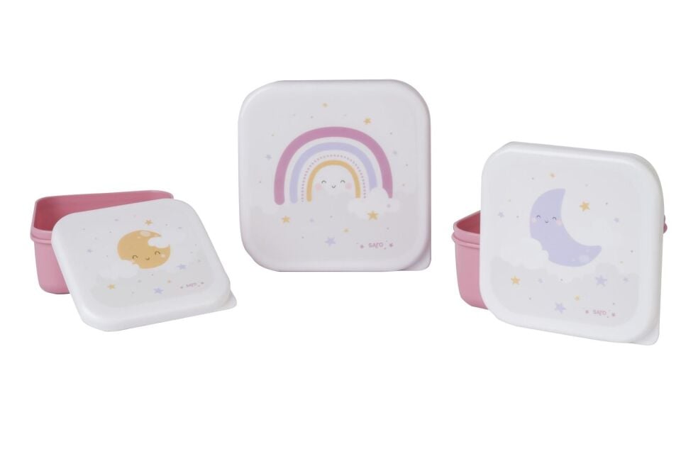 Saro 3 lü Beslenme / Atıştırma Kutusu Rainbow
