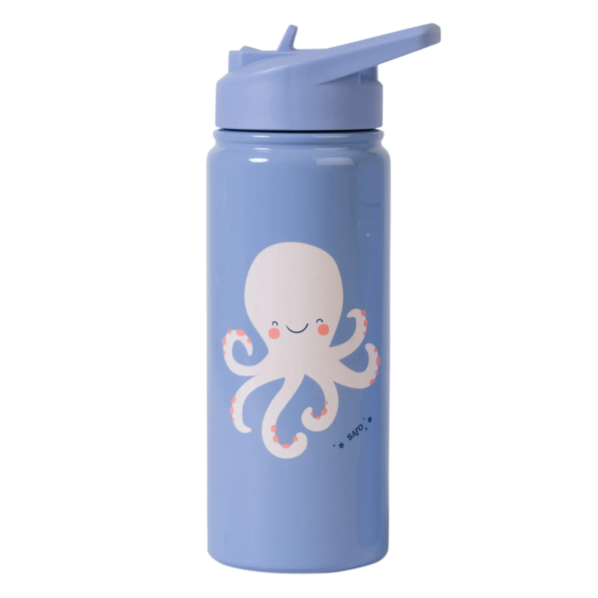 Saro 500ml Yalıtımlı Paslanmaz Çelik Pipetli Matara / Suluk Termos Ocean Life