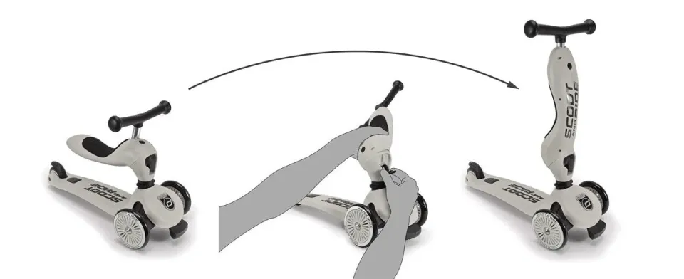 Scoot and Ride Highwaykick 1 Oturaklı Çocuk Scooter Açık Gri