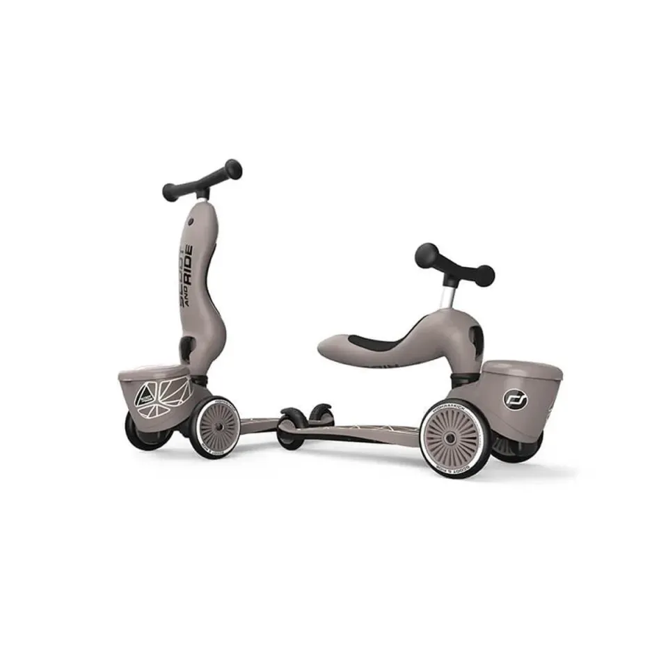 Scoot and Ride Highwaykick 1 Lifestyle Scooter - Brown Lines