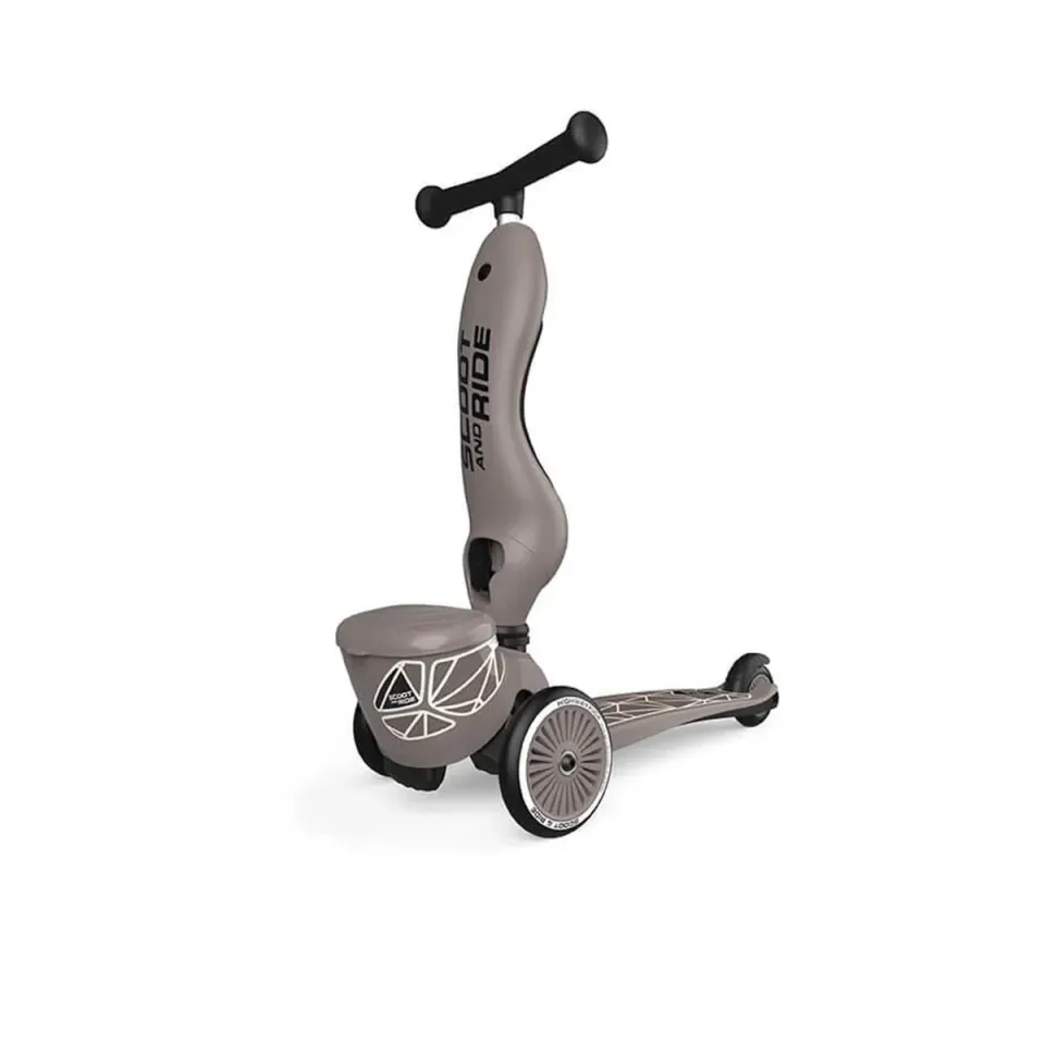 Scoot and Ride Highwaykick 1 Lifestyle Scooter - Brown Lines