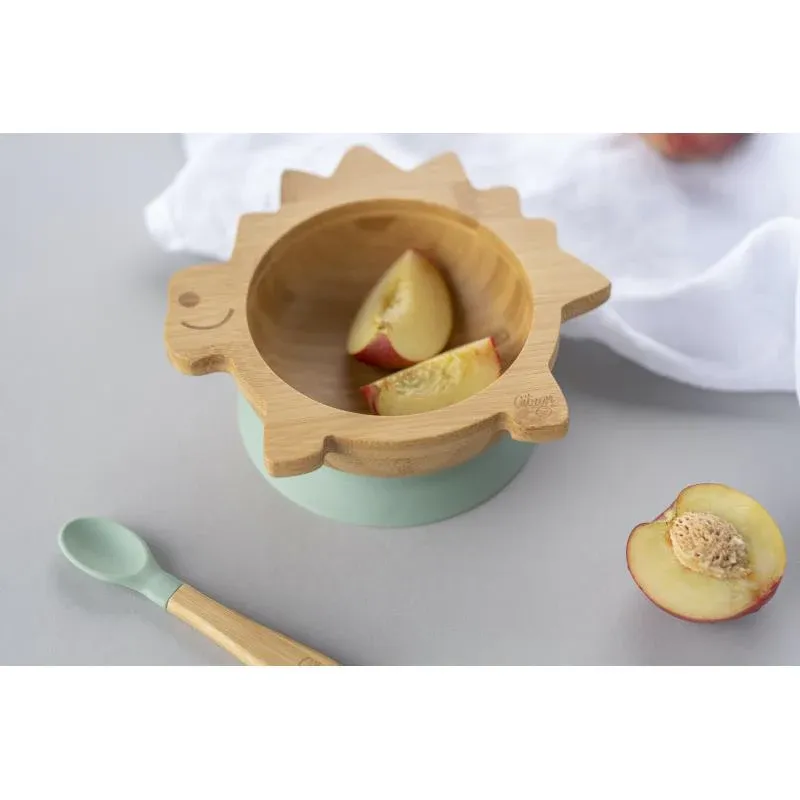 Citron Vakum Tabanlı Organik Bambu Kase Seti - Dino