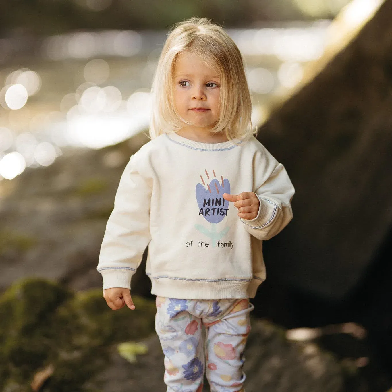 Çiçek Basklı Sweatshirt Tayt Set