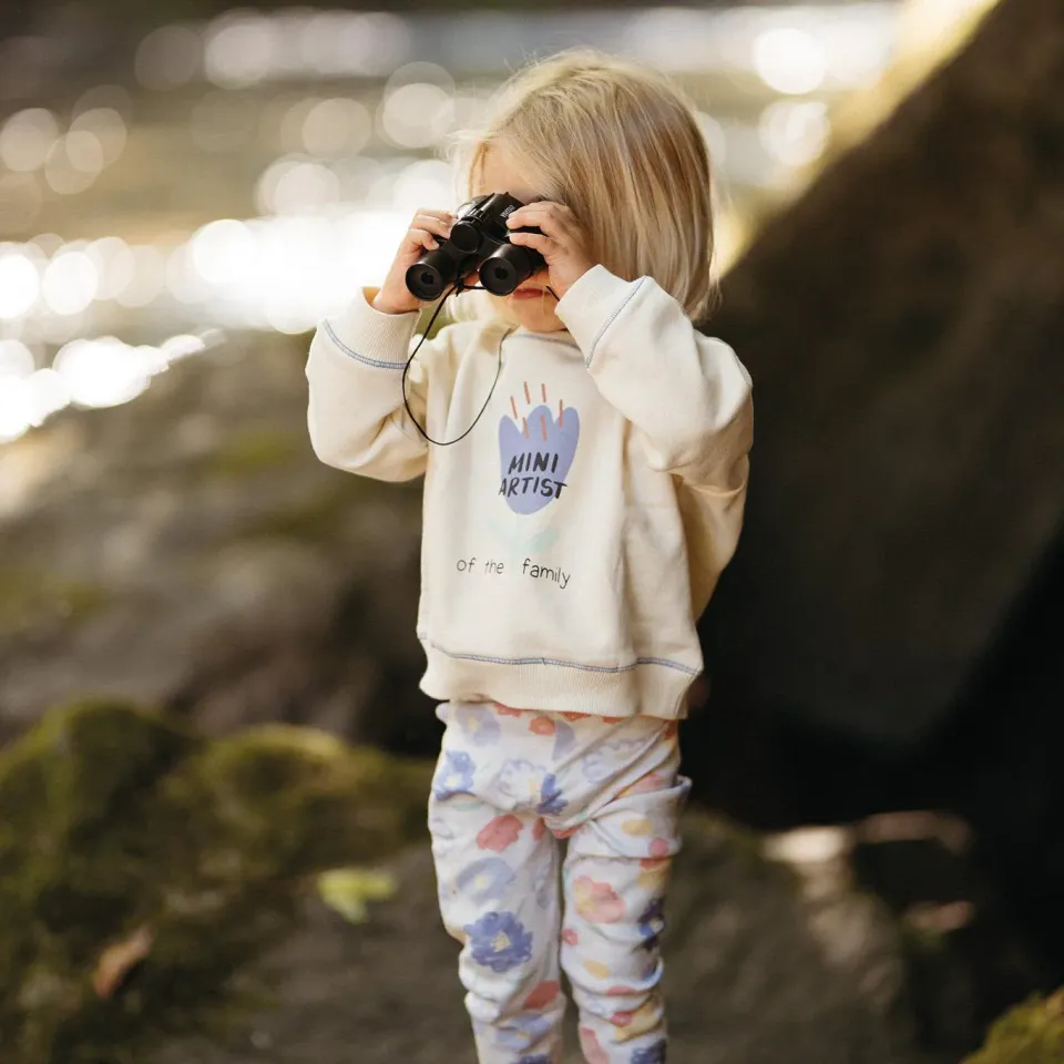 Çiçek Basklı Sweatshirt Tayt Set