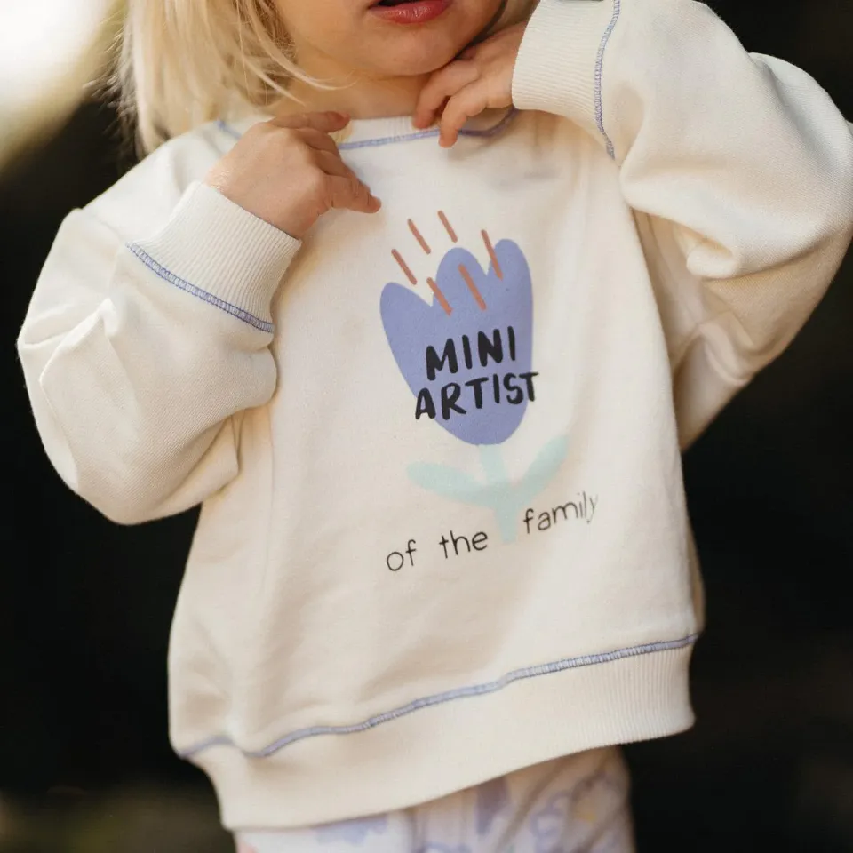 Çiçek Basklı Sweatshirt Tayt Set